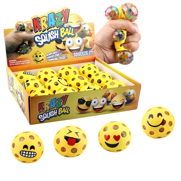 Krazy Expresssion Squish Ball Multicolor Krazy Novelty